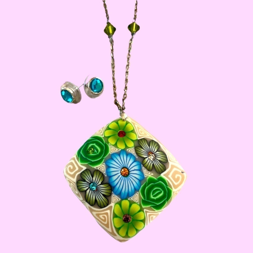 Necklace with matching earrings